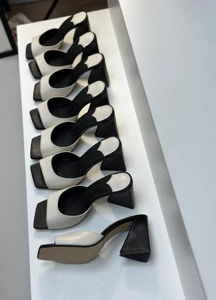 Эксклюзивные шлепанцы из молочной кожи цвет на выбор