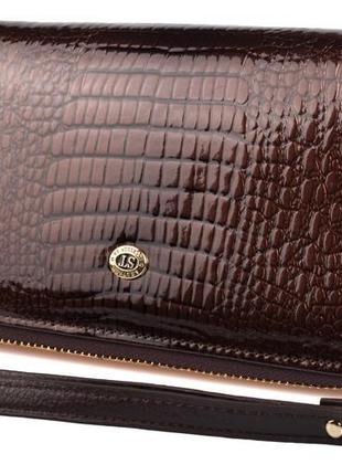 Жіночий шкіряний гаманець клатч st на дві блискавки1 фото