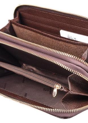 Жіночий шкіряний гаманець клатч st на дві блискавки2 фото