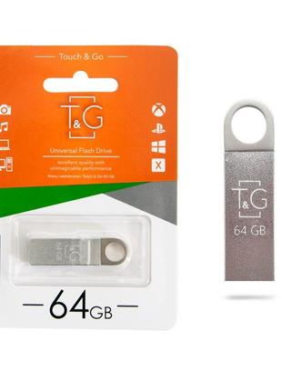 Флеш накопичувач — usb флешка на 64 гб "t&g; 026" срібляста, в...