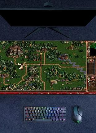 Большой коврик для мыши heroes of might and magic iii 900x400x2 мм. коврик для мышки heroes iii resteq. коврик