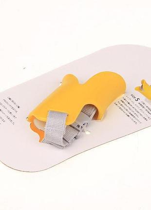 Намордник для собак утка quack. силиконовый намордник для домашних животных3 фото