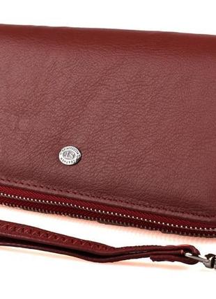 Жіночий шкіряний гаманець st на дві блискавки1 фото