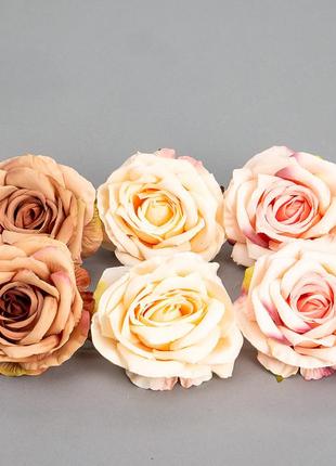 Головка розы 6 см. *рандомный выбор цвета7 фото