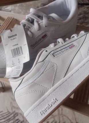 Белые кеды reebok кожаные кеды оригинал ель