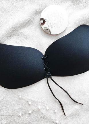 Fly bra (un bra) силіконовий невидимий бюстгальтер чорний розм...3 фото