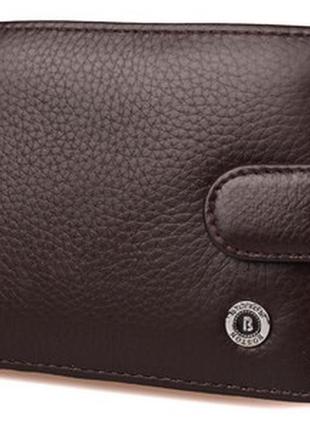 Чоловічий шкіряний гаманець boston коричневий1 фото