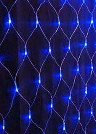 Світлодіодна гірлянда сітка 200 діодів колір синій1 фото