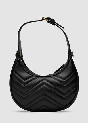 Gucci half moon marmont leather shoulder bag7 фото