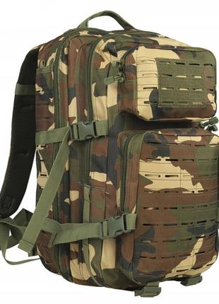 Рюкзак тактичний dominator warrior tac laser 36l woodland camouflage (dmr-wr36l-wdl)2 фото