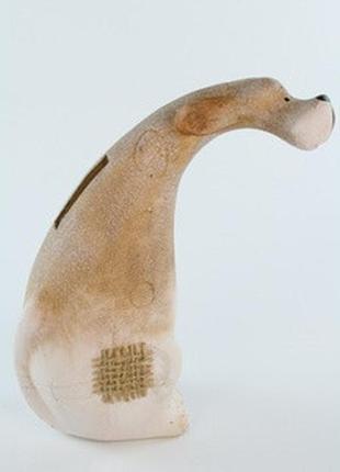 Статуетка скарбничка собака з кераміки