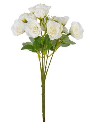 Букет троянд "ґабріель", білий, 30 см