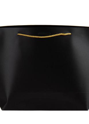 Подарунковий пакет "елегантний пакунок", чорний, 42*27 см1 фото
