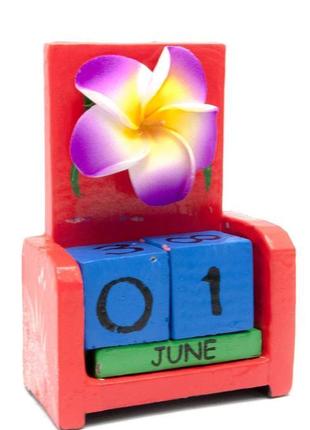 Настільний календар із дерева квітка