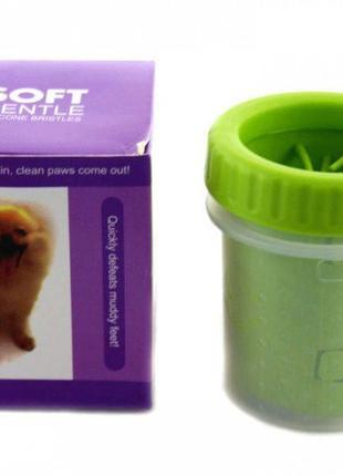 Стакан для миття лап улюбленим вихованцям soft pet foot cleane...