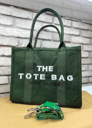 Сумка жіноча велика шопер текстиль, сумка ремінь в стилі the tote bag marc марк якобс джейкобс, сумка жіноча еко шкіра в стилі зе тоте бег