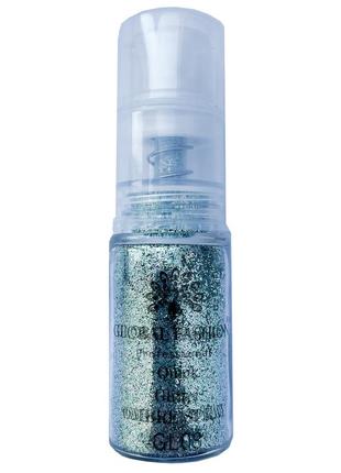 Сухой спрей для градиента ногтей global fashion glitter ombre spray, 7.5 г, gl03