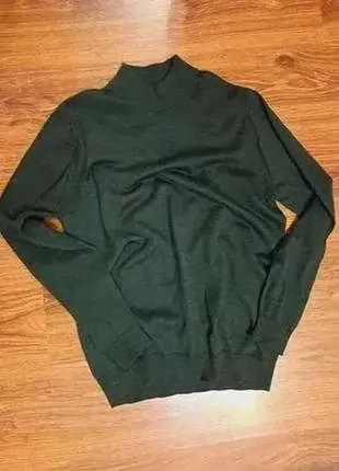 Изумрудно-зеленый свитер аbdullah кigili, шерсть, размер м.