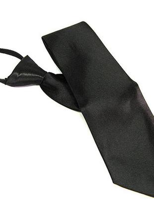 Краватка чоловіча чорний класика довгий2 фото