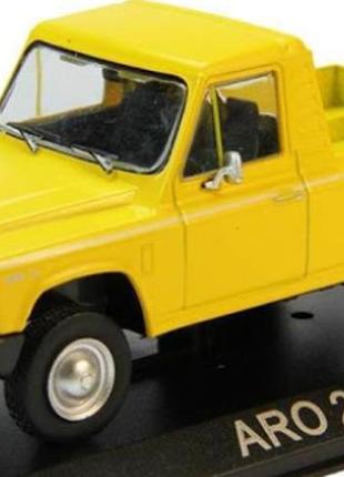 Автолегенды №177 aro 242 pick-up (румыния) желтый | коллекционная модель 1:43 | deagostini