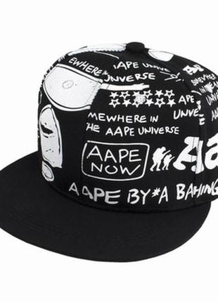 Бейсболка чоловіча прямий дашок aape now