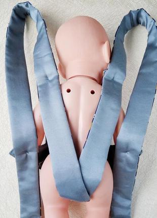 Переноска для ляльки кенгуру для baby born у одноріжки на синьому4 фото