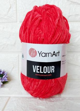 Yarnart velour велюр 846 червоний