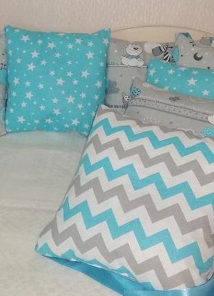Бортики подушки в дитяче ліжечко2 фото