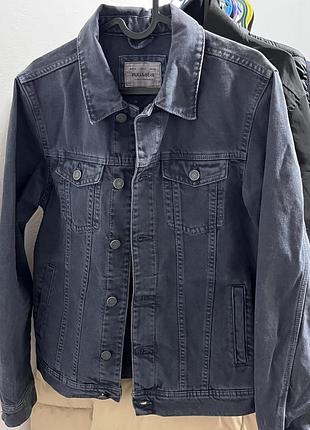 Джинсовая куртка pull &amp; bear серая