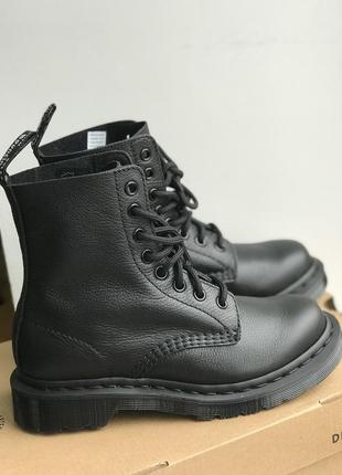 Черевики dr. martens 1460 mono black pascal virginia2 фото