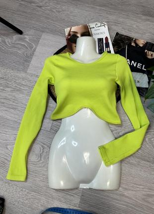 Топ в рубчик кроп топ