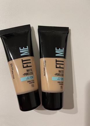 Maybelline new york fit me matte - 115 ivory, тональный крем