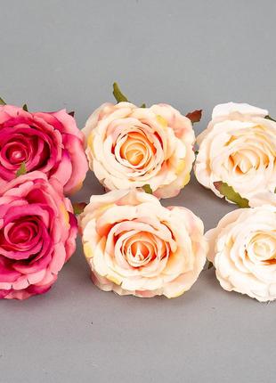 Головка  розы 6 см. *рандомный выбор цвета6 фото