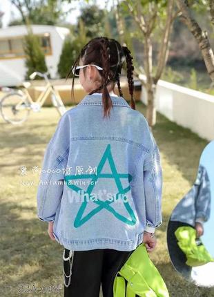 Детские джинсовые куртки пиджаки для девочек