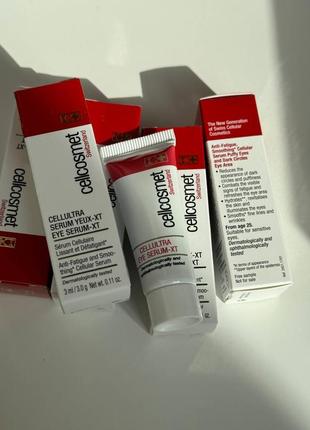 Клітинна сироватка для шкіри навколо очей cellcosmet cellultra eye serum-xt міні по 3мл