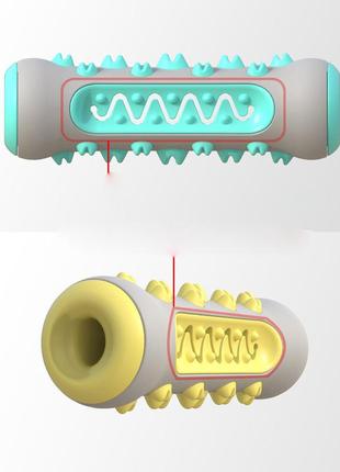 Іграшка для чищення зубів для собак 11505 15х5х4.2 см бірюзова9 фото