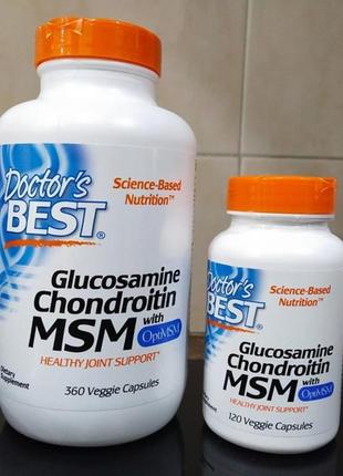 Глюкозамин, хондроитин и мсм с optimsm, сша