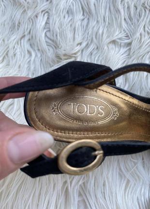 Босоножки замшевые на каблуке tod's роз.362 фото