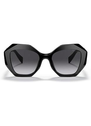 Сонцезахисні окуляри prada pr 16ws 1ab5d1 black plastic geometric sunglasses grey gradient lens2 фото