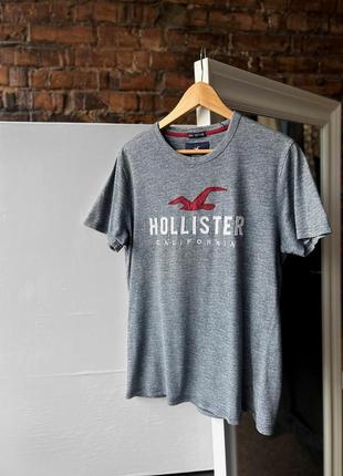 Hollister california men’s short sleeve t-shirt center logo футболка1 фото