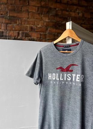 Hollister california men’s short sleeve t-shirt center logo футболка2 фото