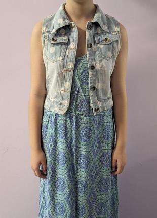 Жилет джинсовый