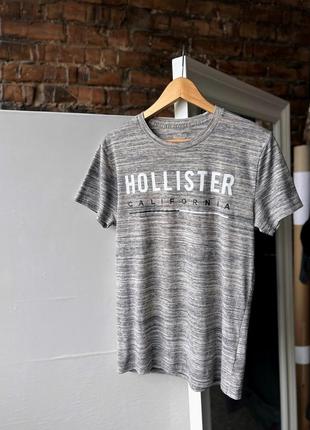 Hollister california men’s short sleeve t-shirt center logo футболка1 фото