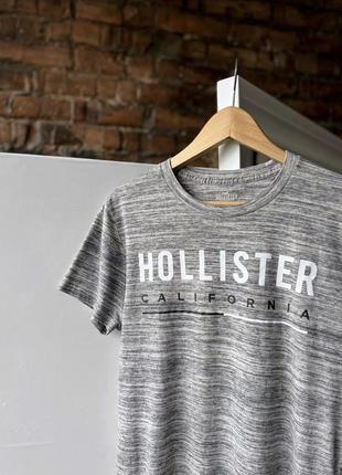 Hollister california men’s short sleeve t-shirt center logo футболка2 фото