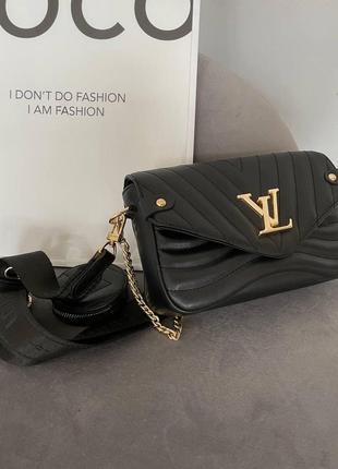 Стеганая женская сумка louis vuitton black4 фото