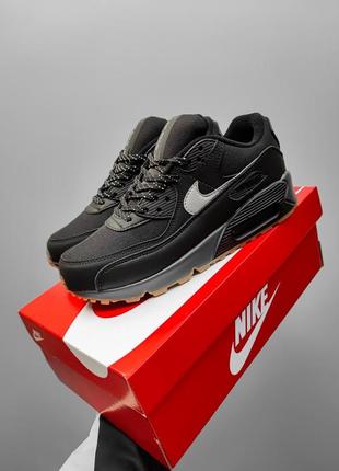 Nike air max 90 black gum чоловічі якість висока стильно виглядають зручні