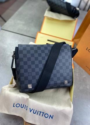 Мессенджер серый louis vuitton damier graphite c783