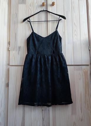 Сарафан чорний мереживний, плаття, сукня2 фото