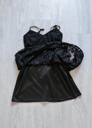 Сарафан чорний мереживний, плаття, сукня7 фото