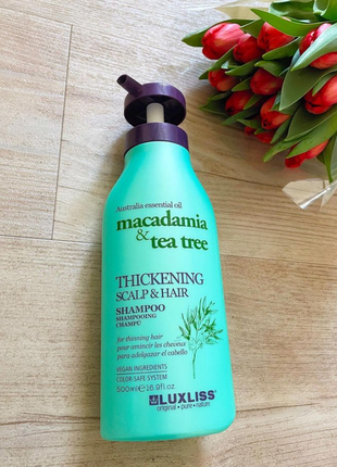 Зміцнювальний шампунь luxliss thickening scalp &amp; hair shampoo для тонкого й ослабленого волосся